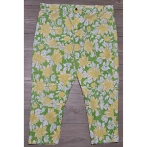 Lilly Pulitzer Vintage Pants Mens Stuff Palm Beach Size 38x24 Green Yellow